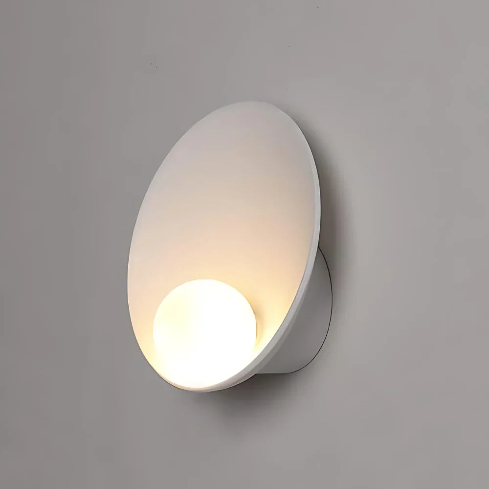 Japandi Wooden Bowl Wall Sconce with Wabi-Sabi Ambient Glow