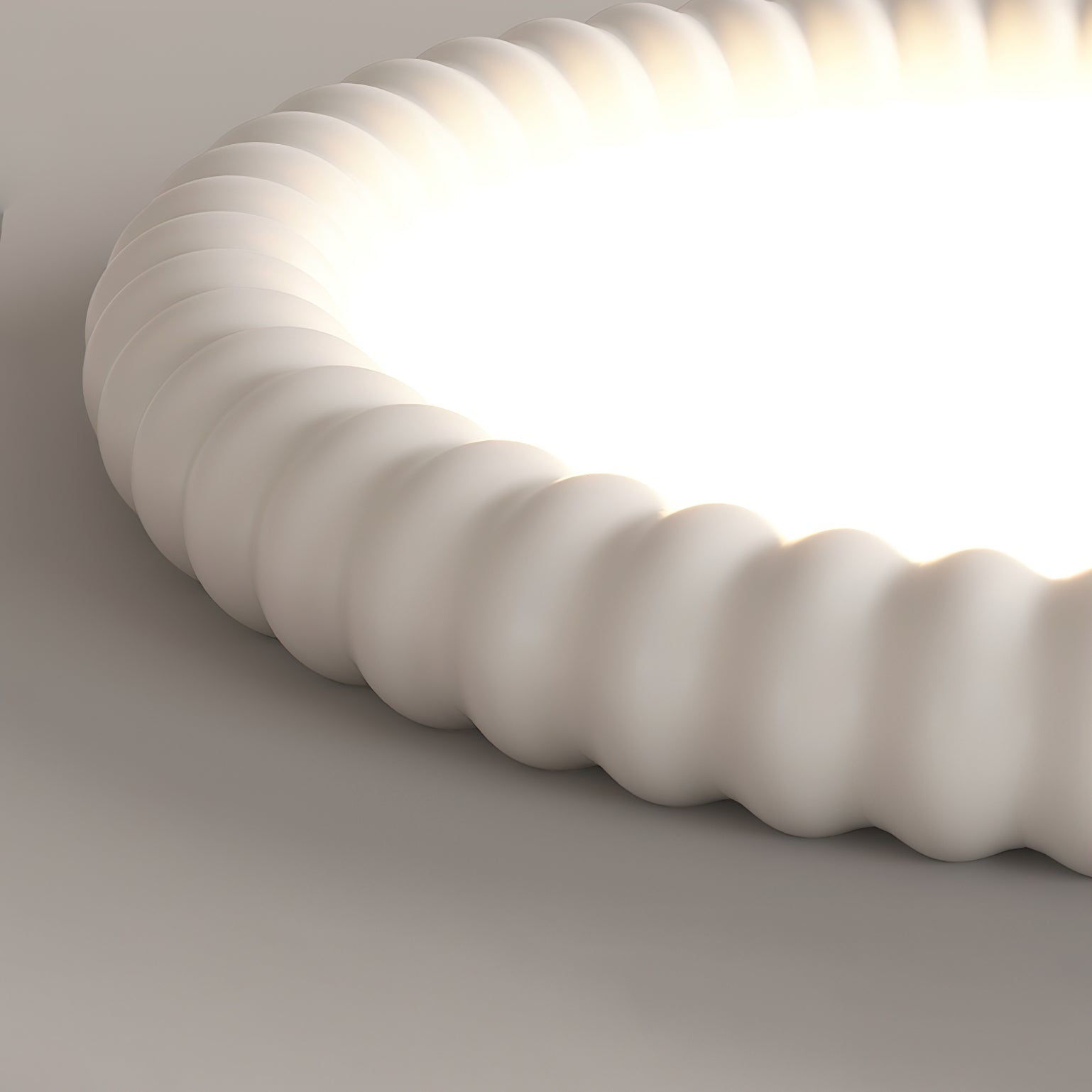 Modern Ripple Ceiling Light with Halo Design