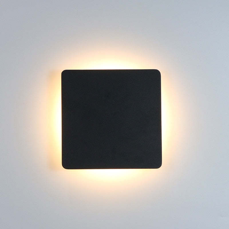 Modern Round Wall Light with Halo LED Glow