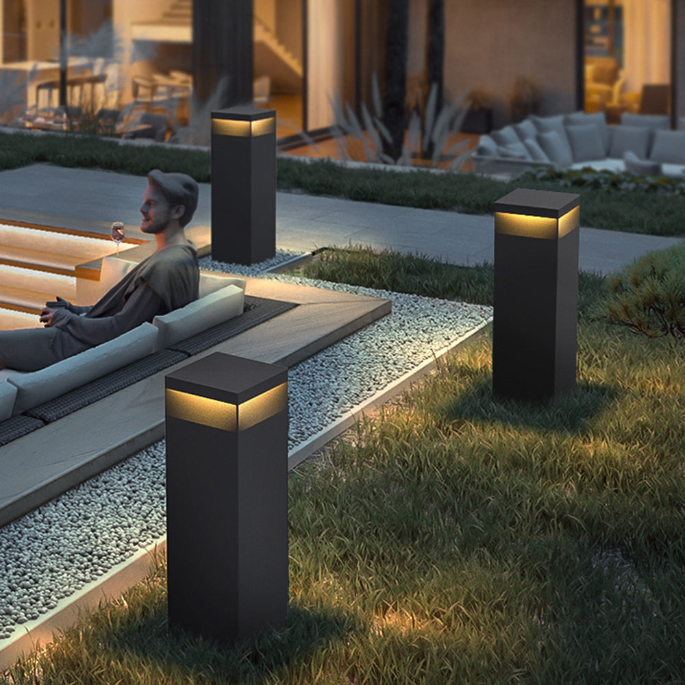 Modern Solar Exterior Light with Rectangular Path Design