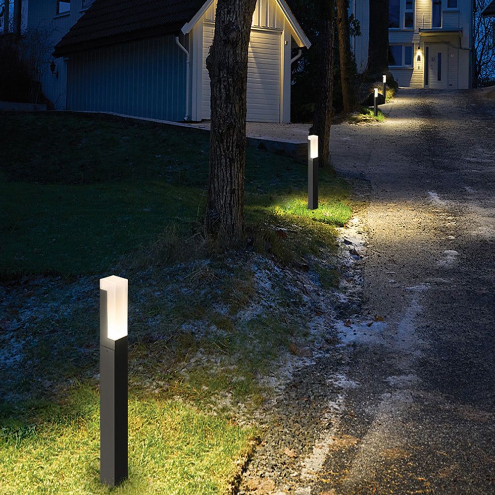 Modern Solar Exterior Lights With LED Column Design