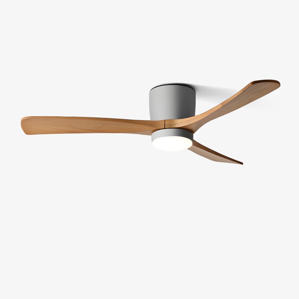 Modern Wooden Outdoor Ceiling Fan with Light