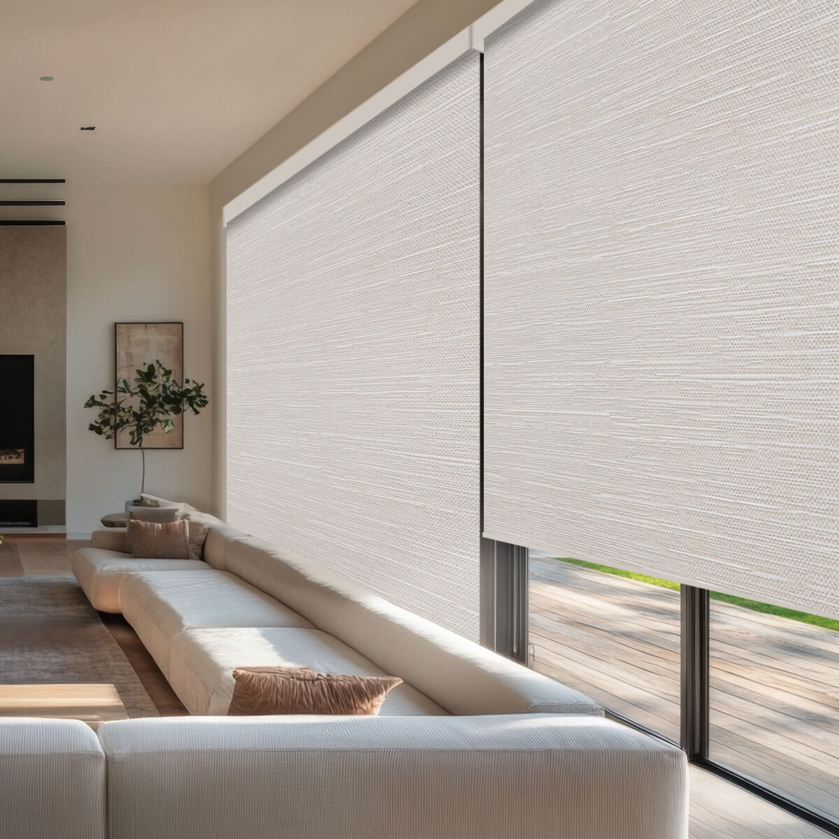 Motorized Blackout Roller Shades for Ultimate Light Control and Privacy