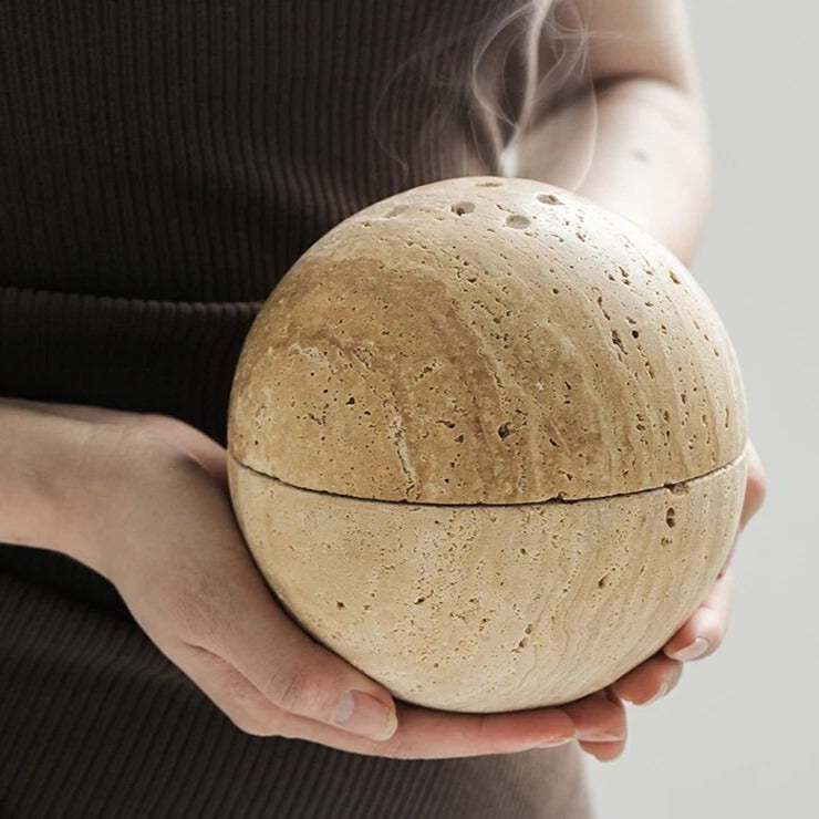 Natural Marble Incense Burner for Elegant Aromatic Ambience