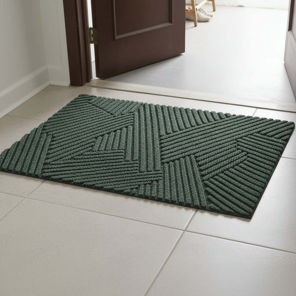 Non-Slip Door Mat With Heavy-Duty Dirt Trapping Design