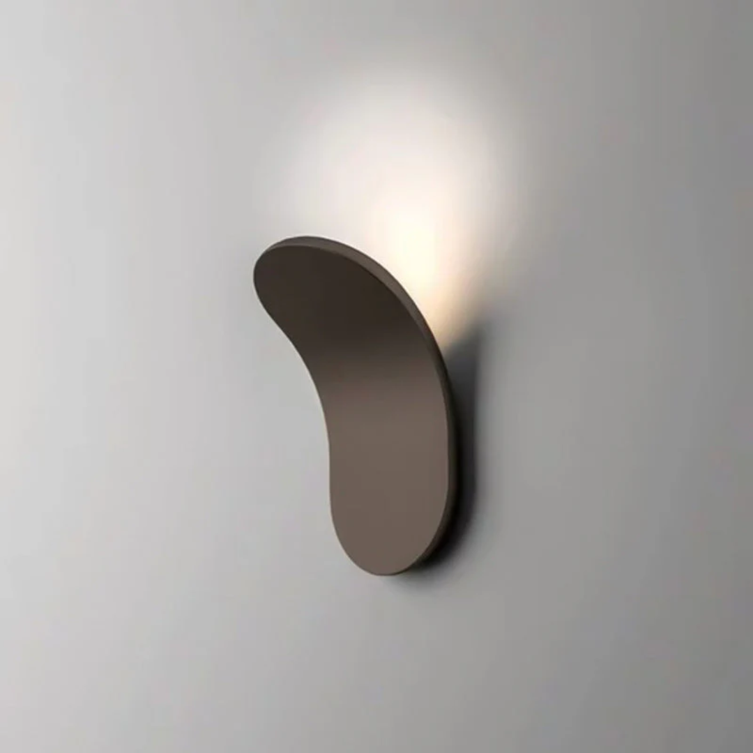 Nordic Curved Metal Wall Sconce with Scandinavian Sculptural Design