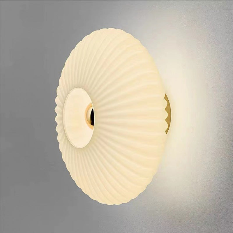 Nordic Ribbed Glass Wall Sconce with Vintage Scandinavian Design