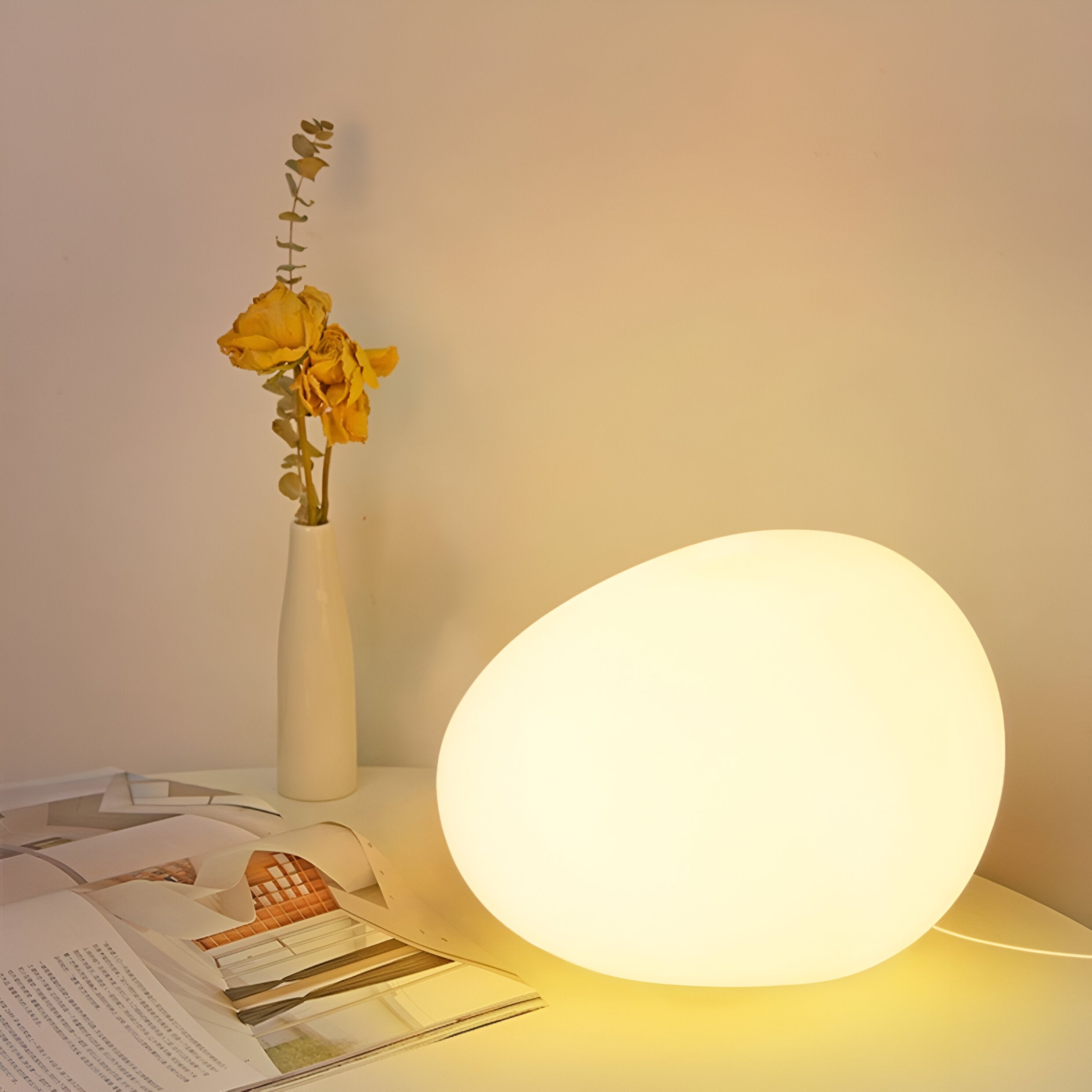 Nordic Stone Style LED Light Table Lamp