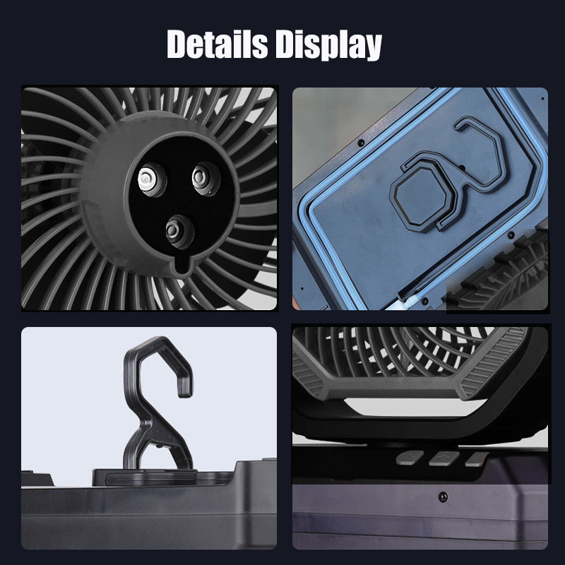 Portable Camping Fan with Mist Cooling for Outdoor Comfort Anywhere