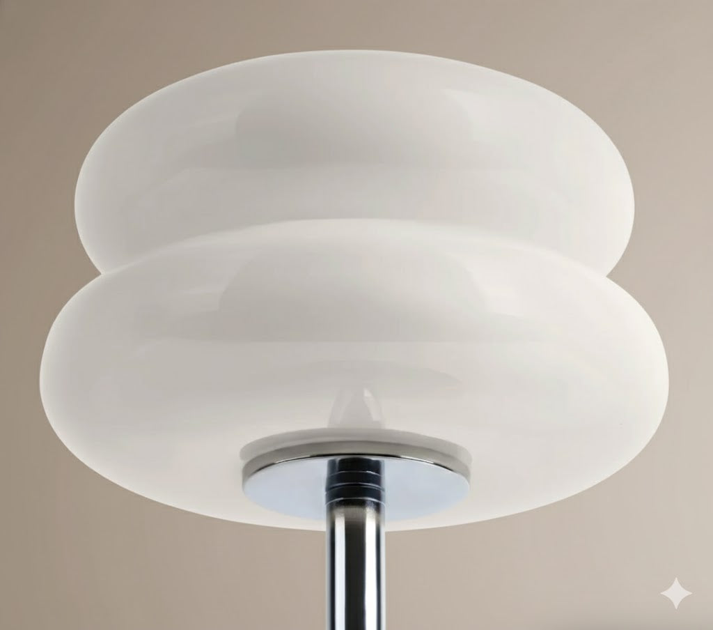 Retro Acrylic Table Lamp with Bubble Shade Design
