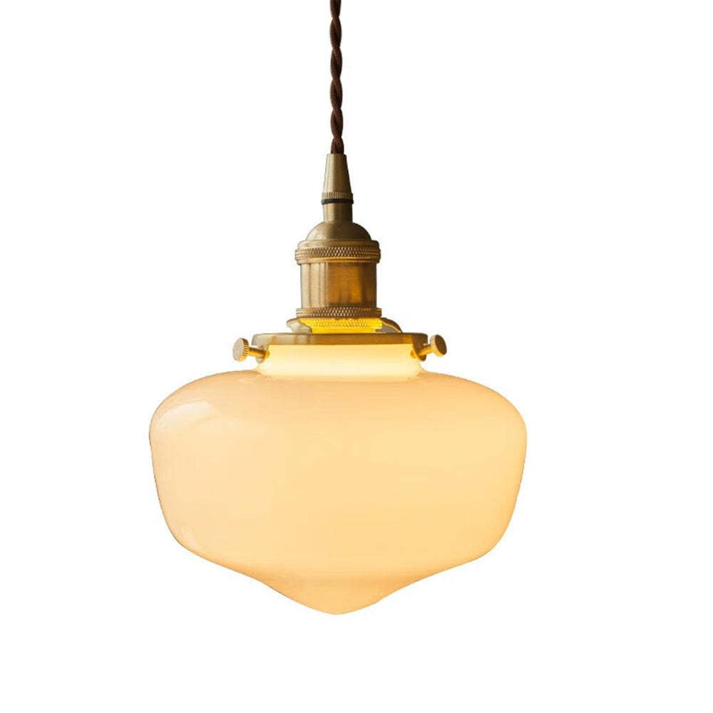 Retro Glass Lantern Pendant Light
