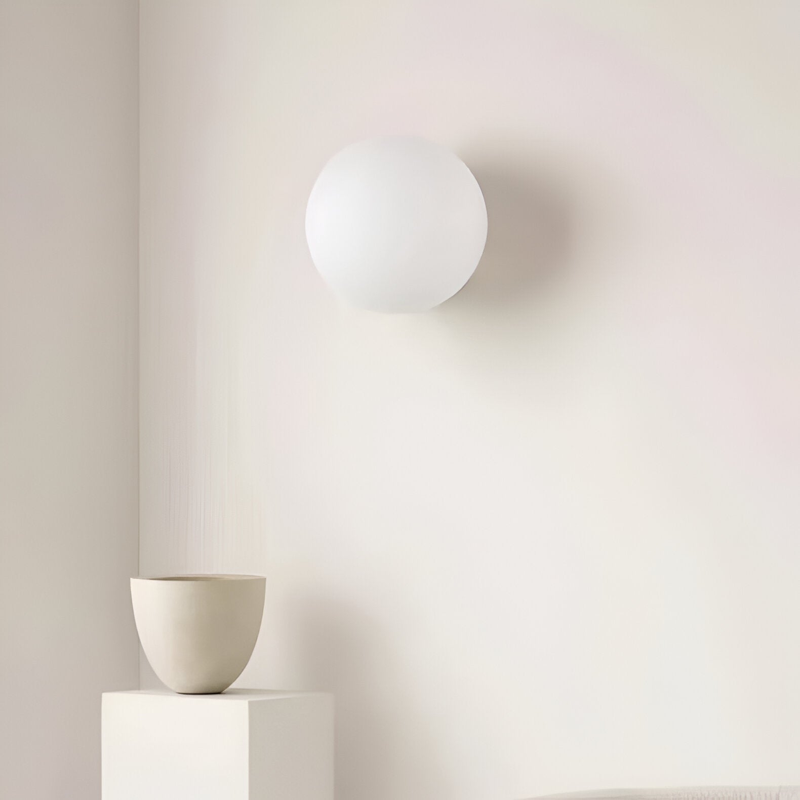 Round Glass Wall Light with Minimalist Design