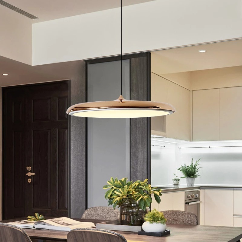 Scandinavian LED Pendant Light with Ultra Slim Disc Design