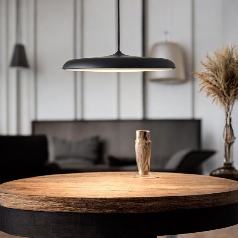 Scandinavian LED Pendant Light with Ultra Slim Disc Design
