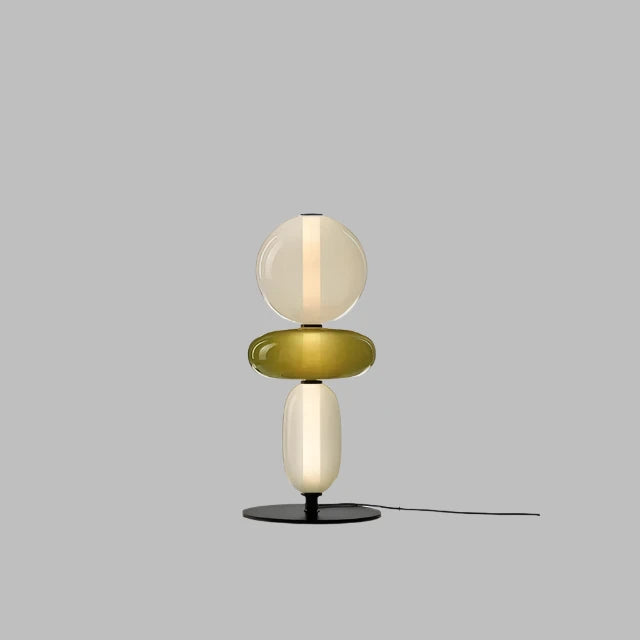 Sculptural Glass Table Lamp with Touch Dimming