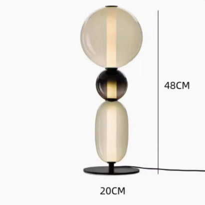 Sculptural Glass Table Lamp with Touch Dimming