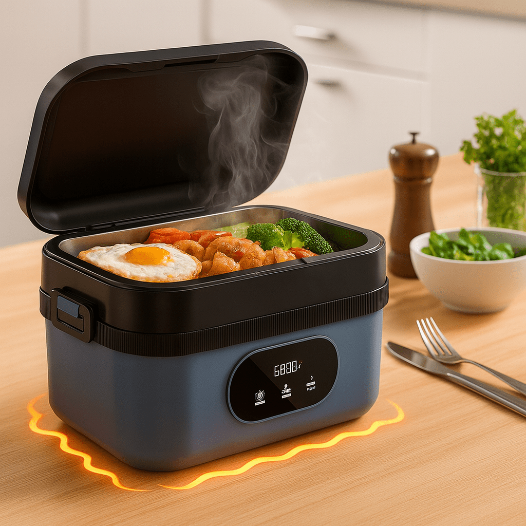 Self Heating Food Storage with Portable Design