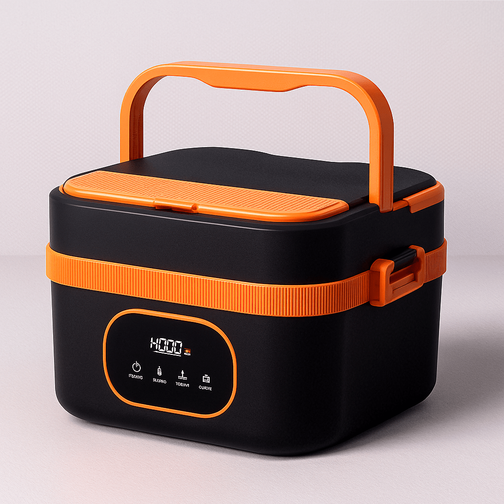 Self Heating Food Storage with Portable Design