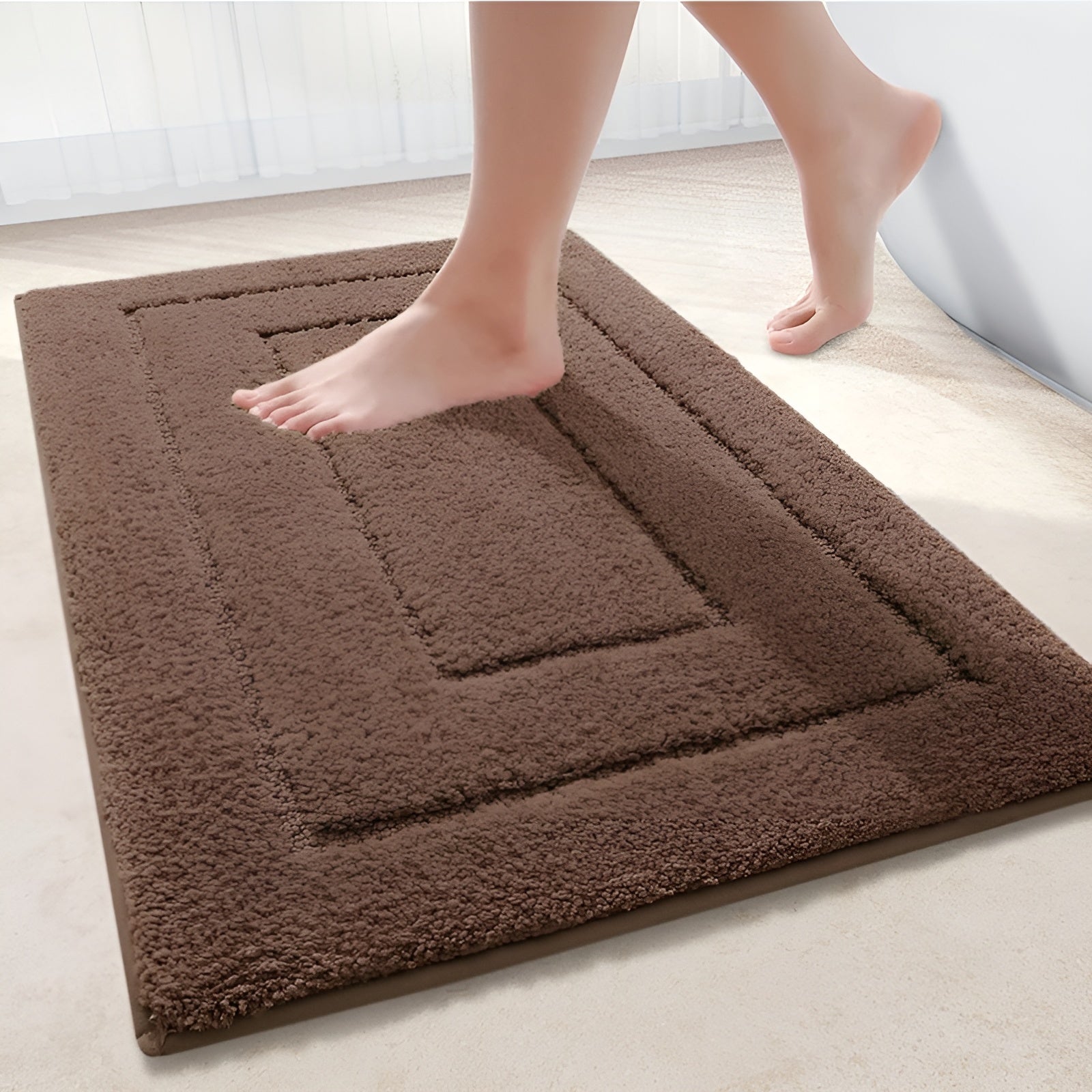 Soft Microfiber Bath Mat with Non Slip Backing