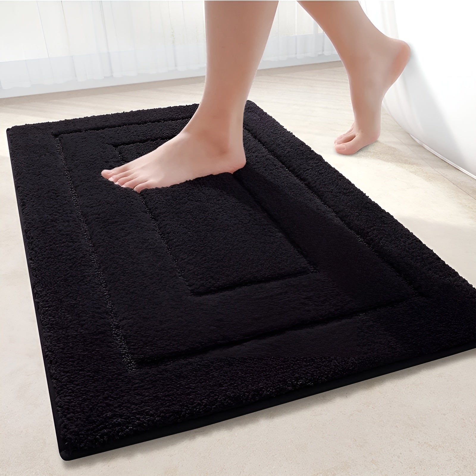 Soft Microfiber Bath Mat with Non Slip Backing