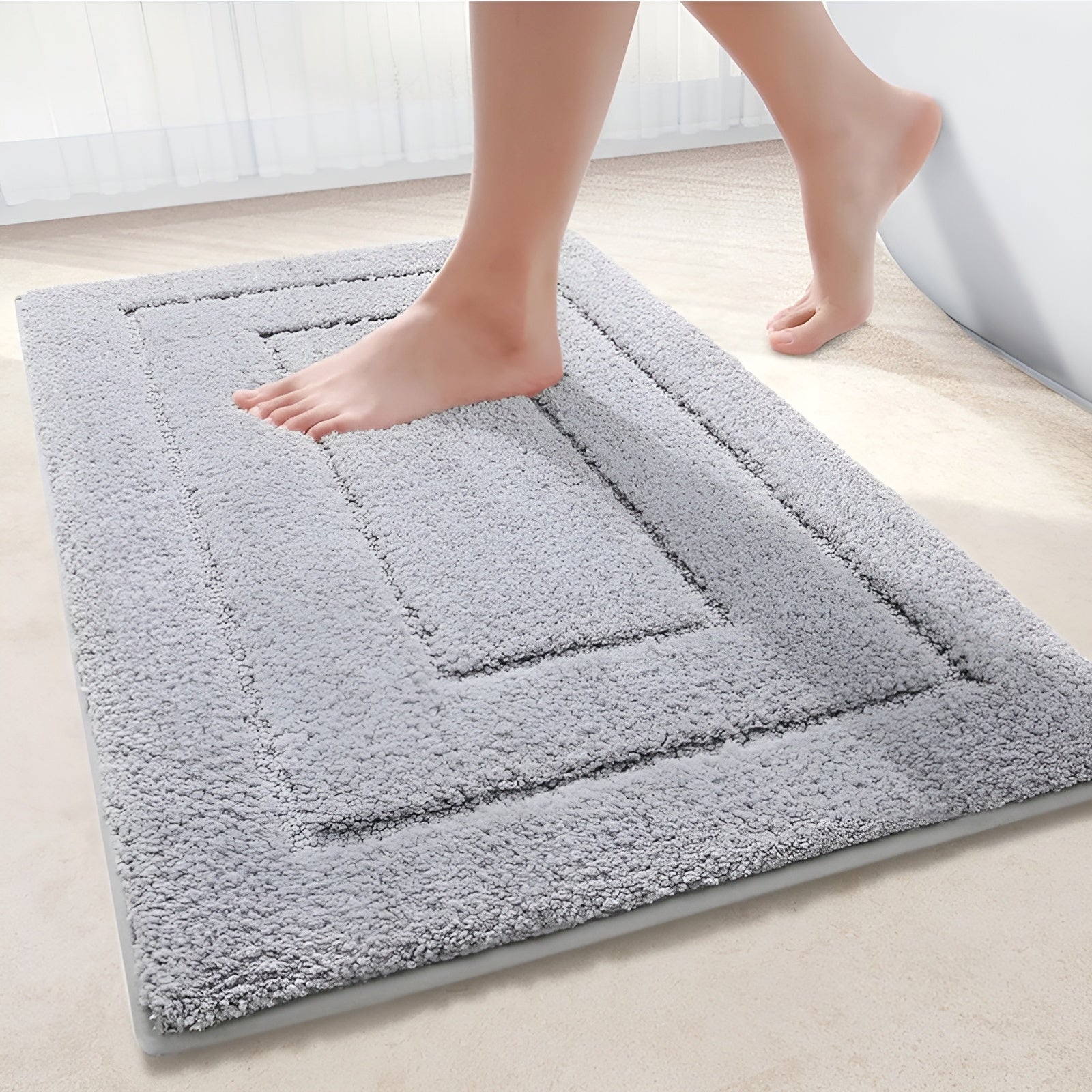 Soft Microfiber Bath Mat with Non Slip Backing