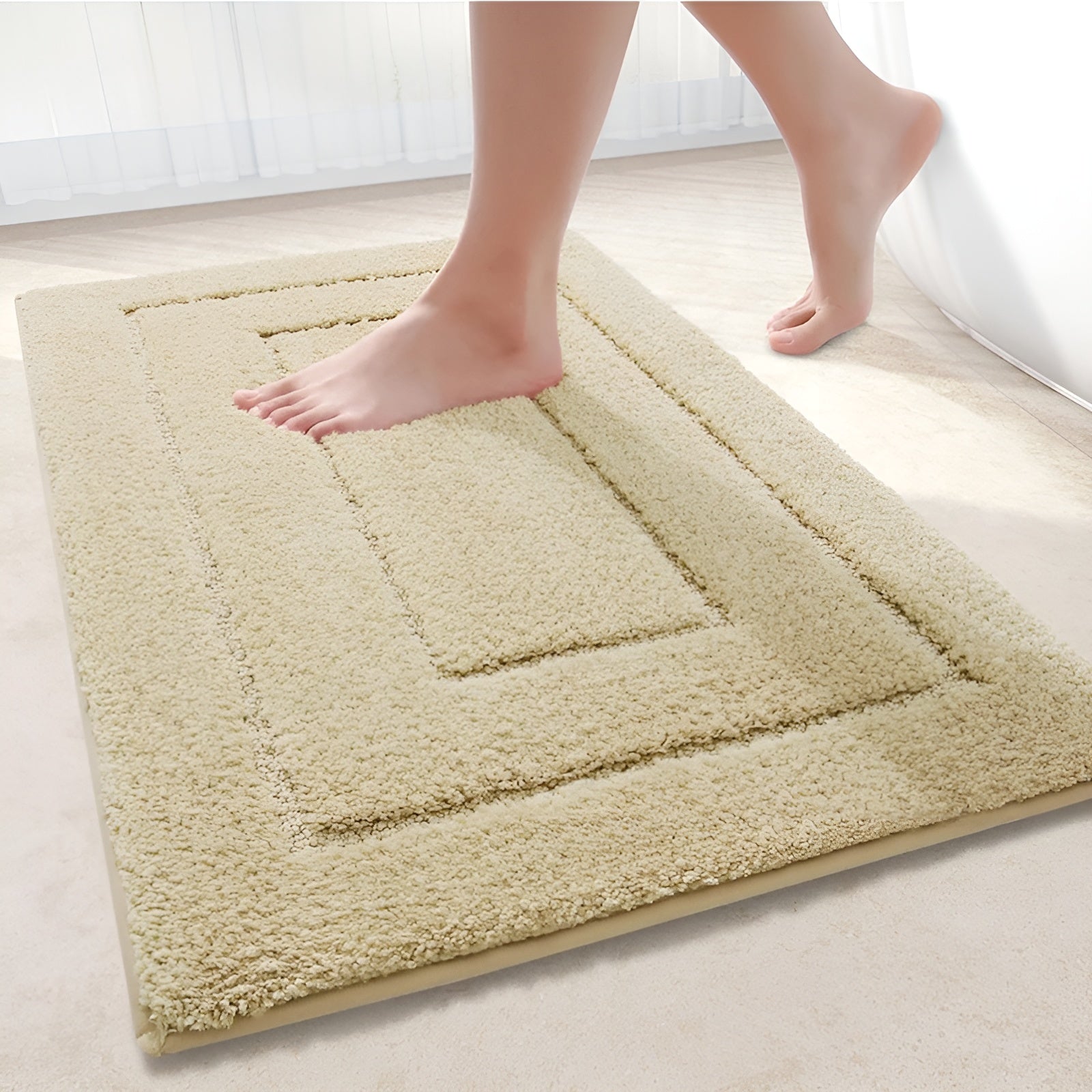 Soft Microfiber Bath Mat with Non Slip Backing