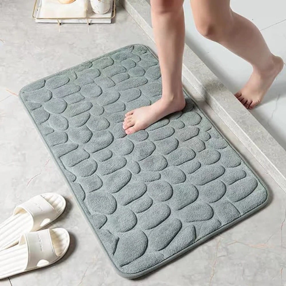 Soft Shower Mats with Pebble Texture Design
