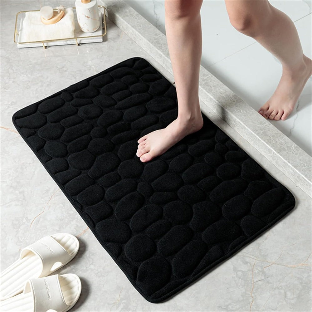 Soft Shower Mats with Pebble Texture Design