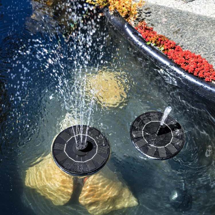 Solar Fountain Pump with Floating Garden Design