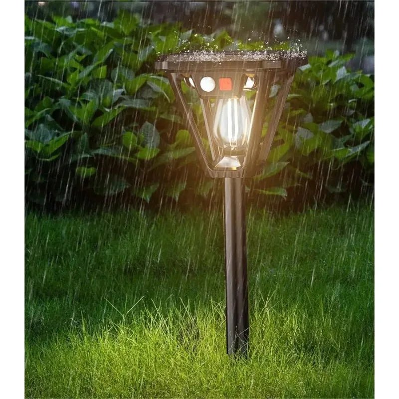 Solar Garden Post Light with Motion Sensor LED