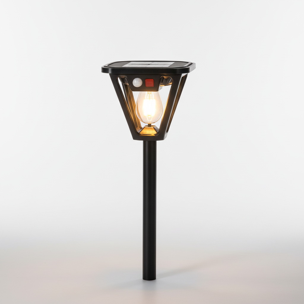 Solar Garden Post Light with Motion Sensor LED
