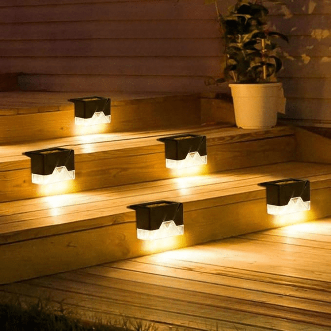 Solar Garden Step Light with Warm LED Safety Glow