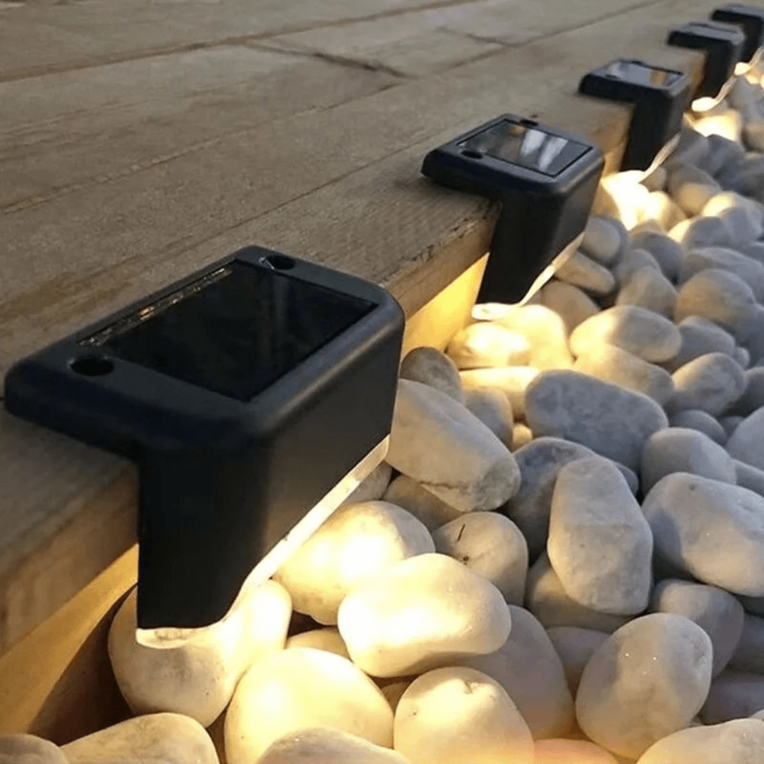 Solar Garden Step Light with Warm LED Safety Glow