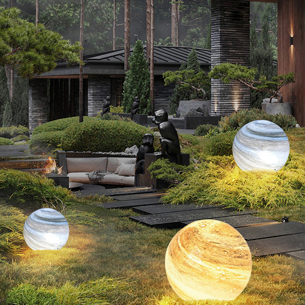 Globe Solar Outdoor Lights with Planet Design
