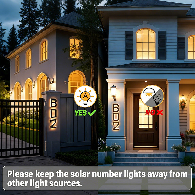 Solar House Number Light for Clear Visibility and Modern Entryways