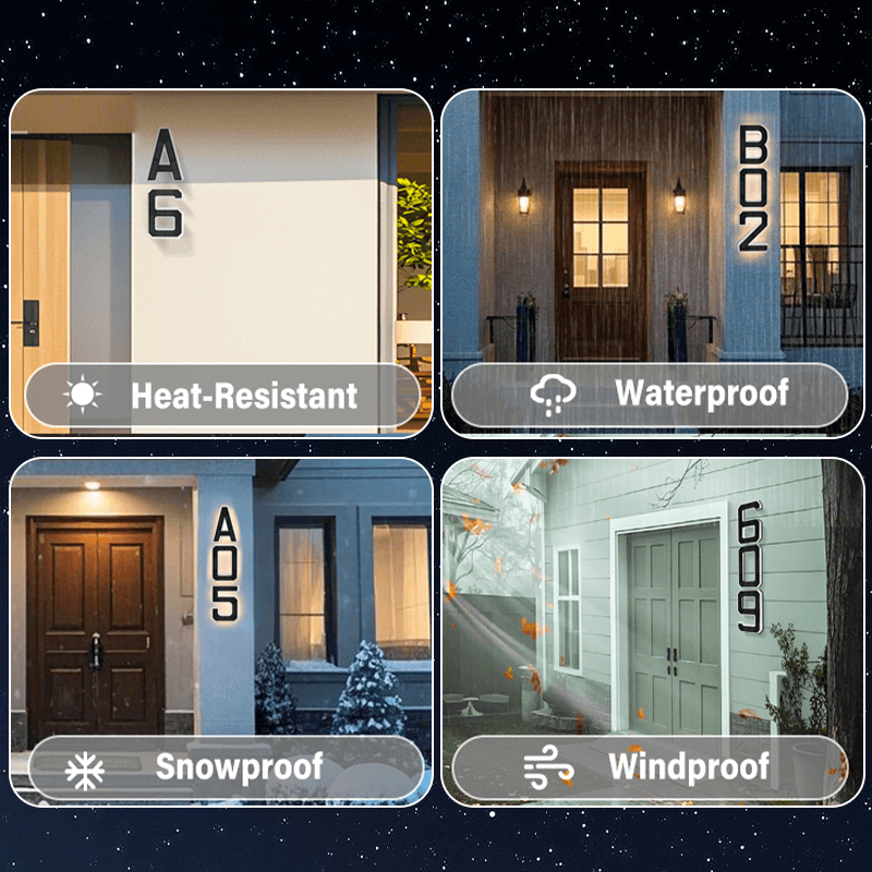 Solar House Number Light for Clear Visibility and Modern Entryways