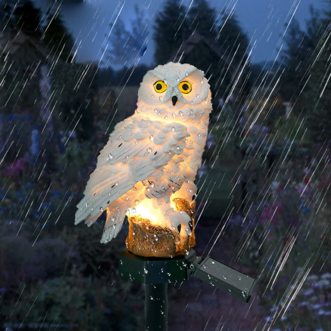 Solar Owl Garden Light with Warm LED Glow