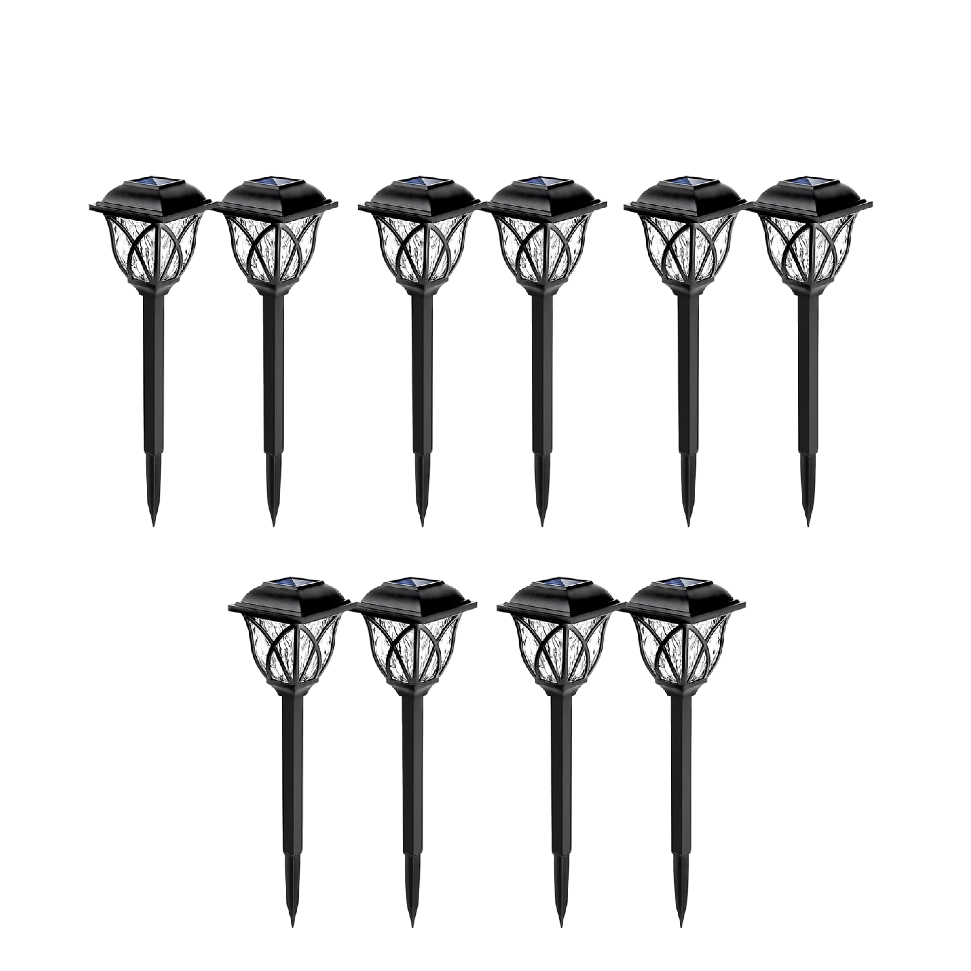 Solar Path Lights with Decorative Lantern Design