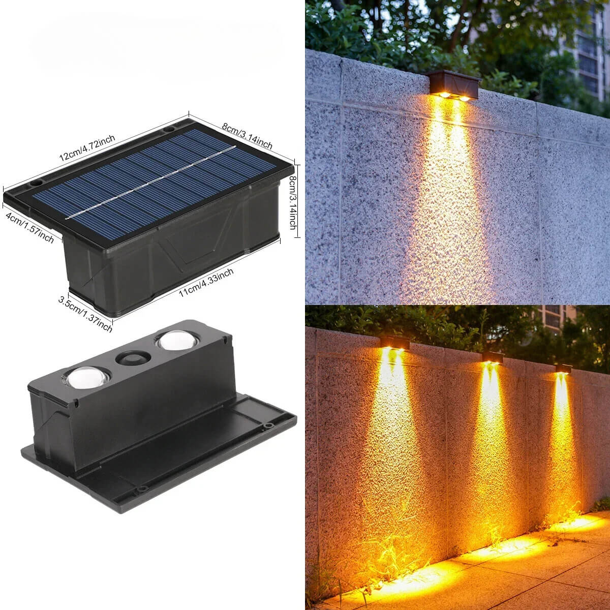 Solar Wall Light for Stylish Outdoor Illumination and Energy Savings