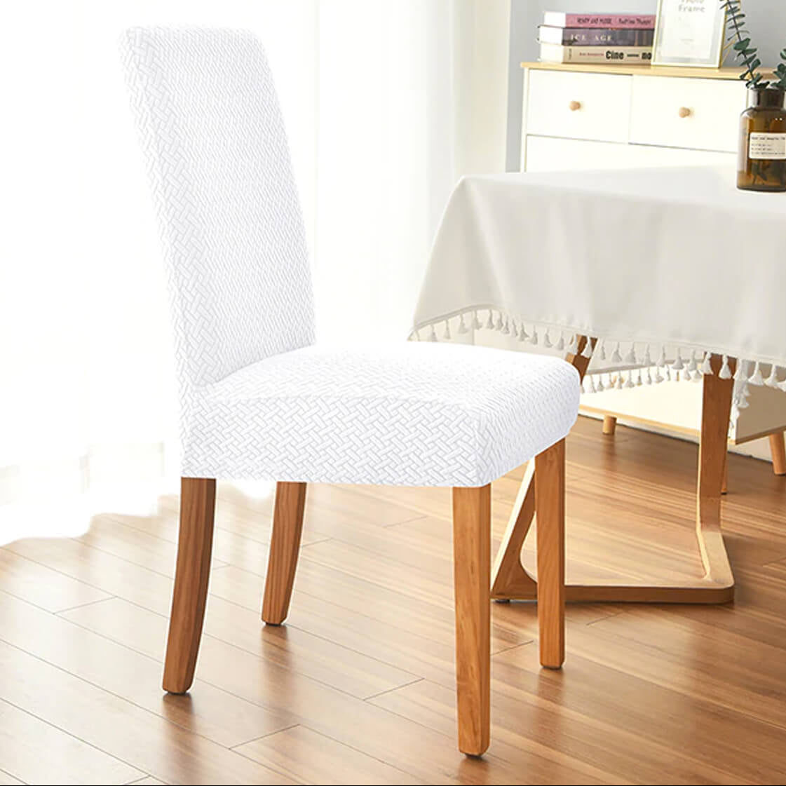 Stretch Chair Covers for Elegant Dining and Everyday Protection