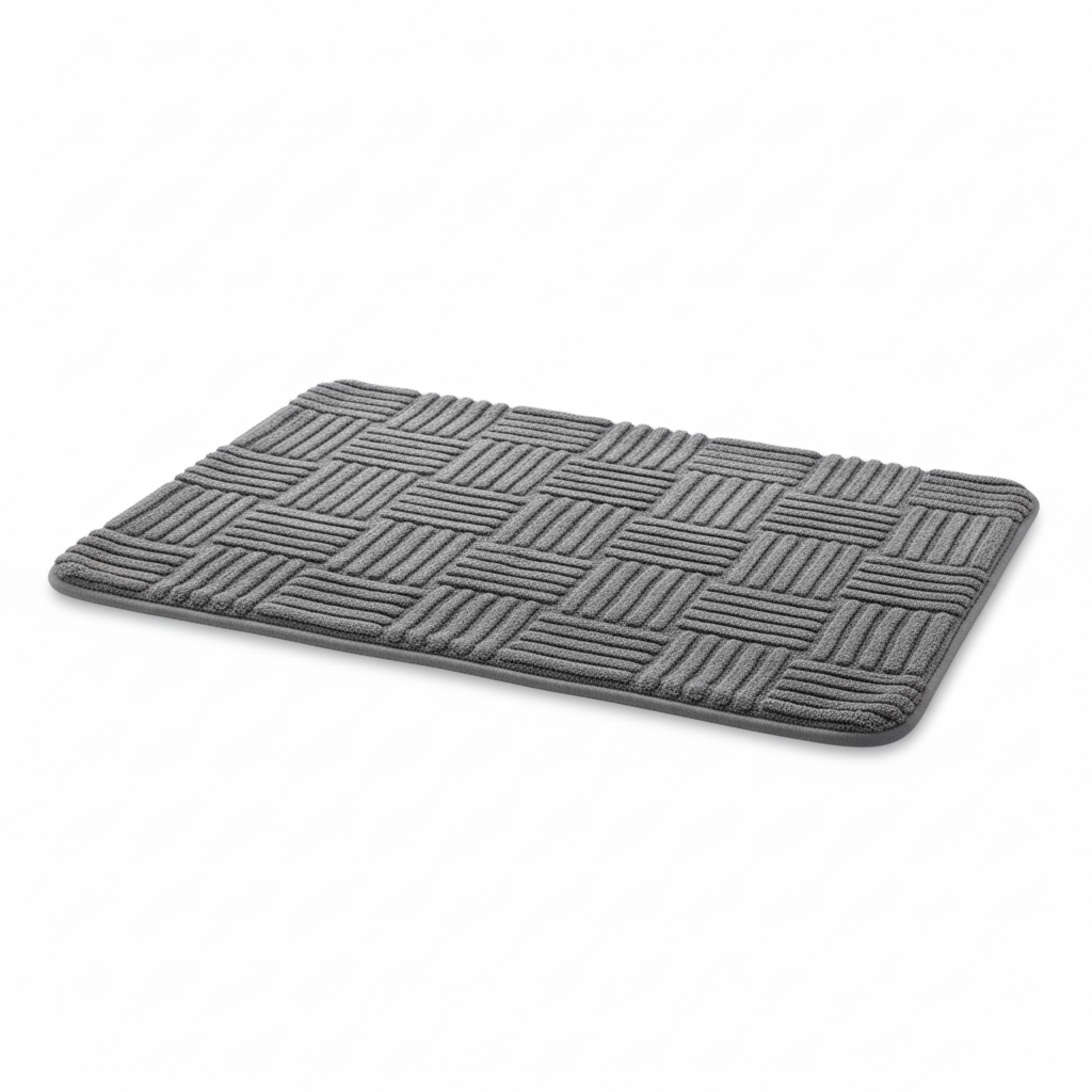 Striped Shower Mats with Thick Absorbent Design