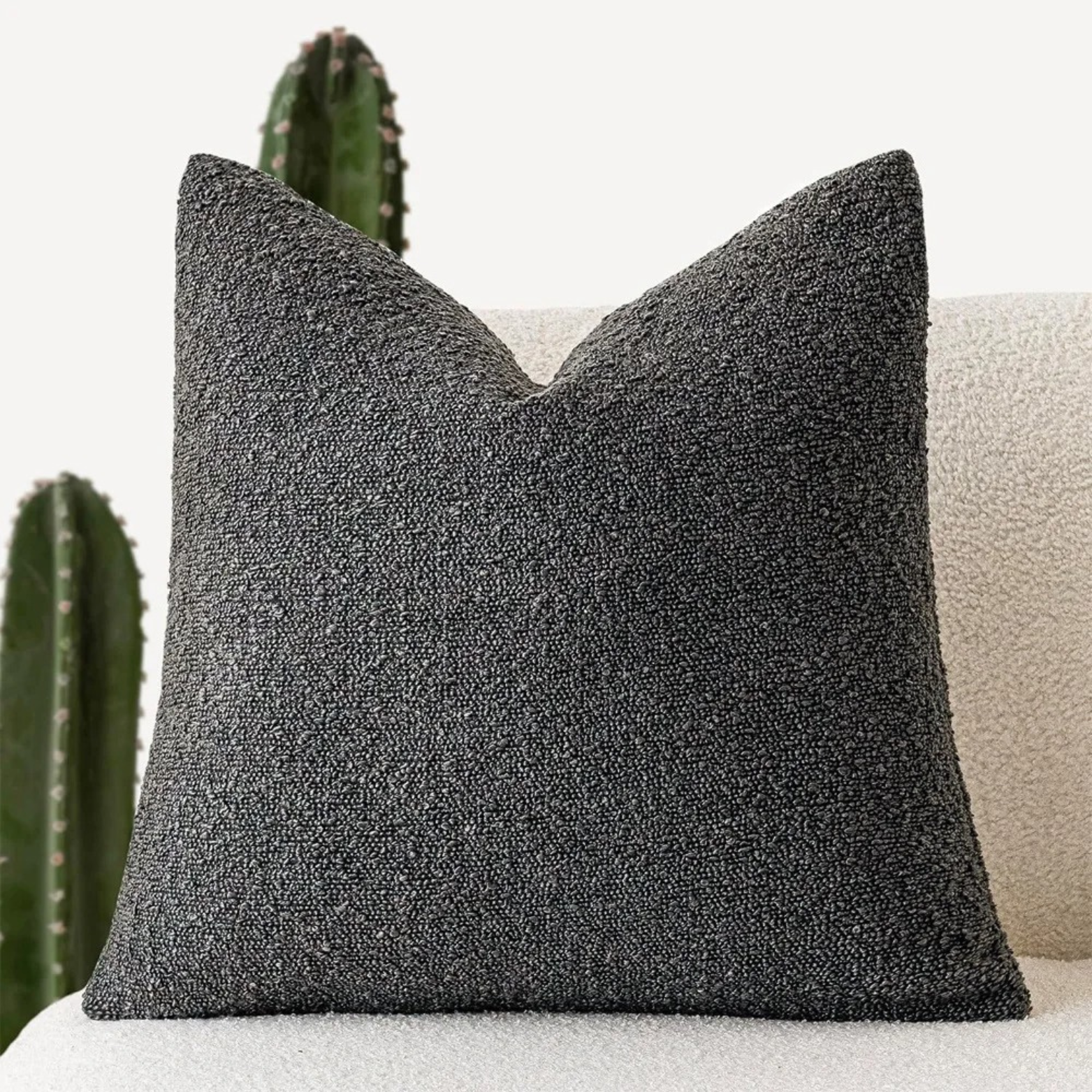 Textured Bouclé Cushion Cover for Elegant Home Styling