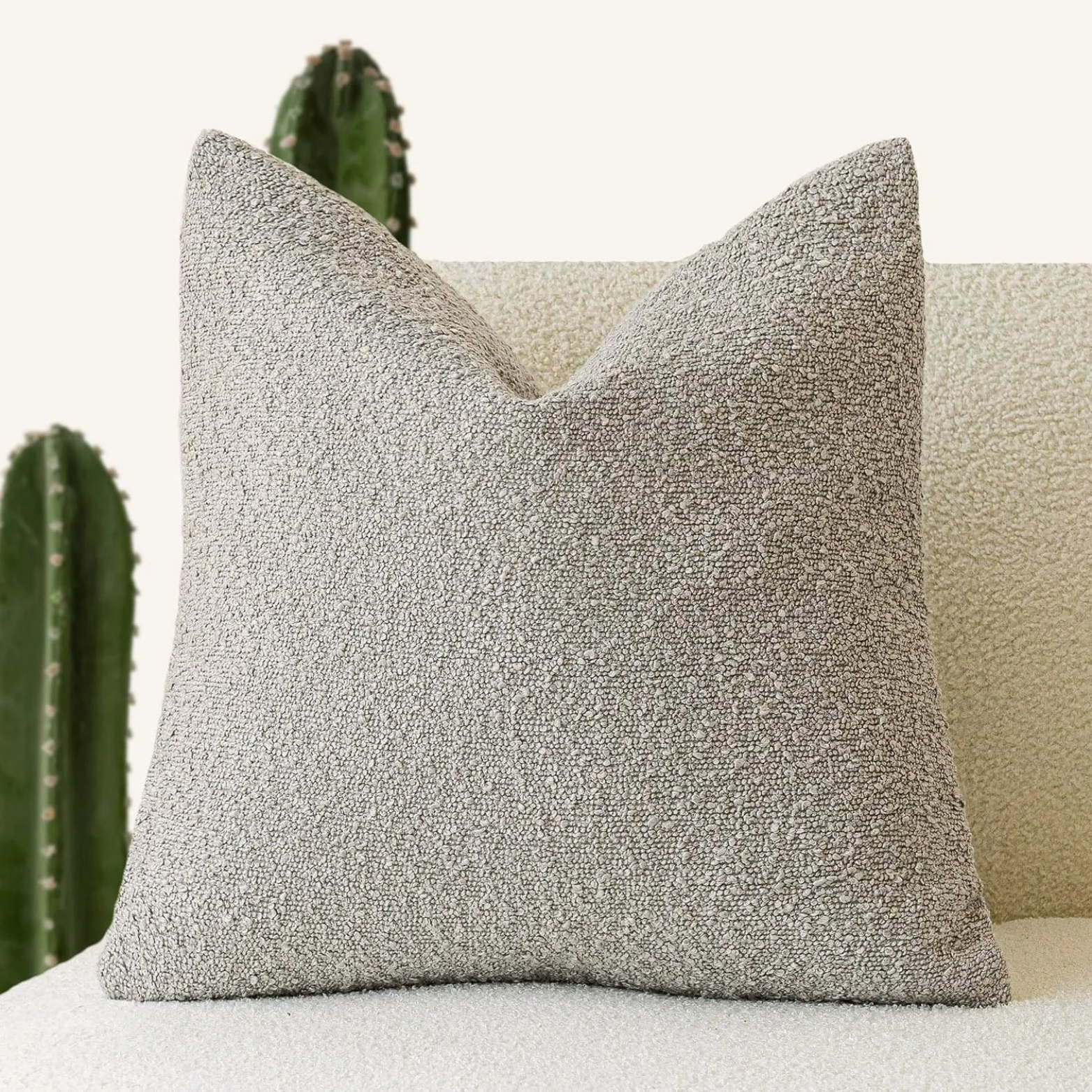 Textured Bouclé Cushion Cover for Elegant Home Styling