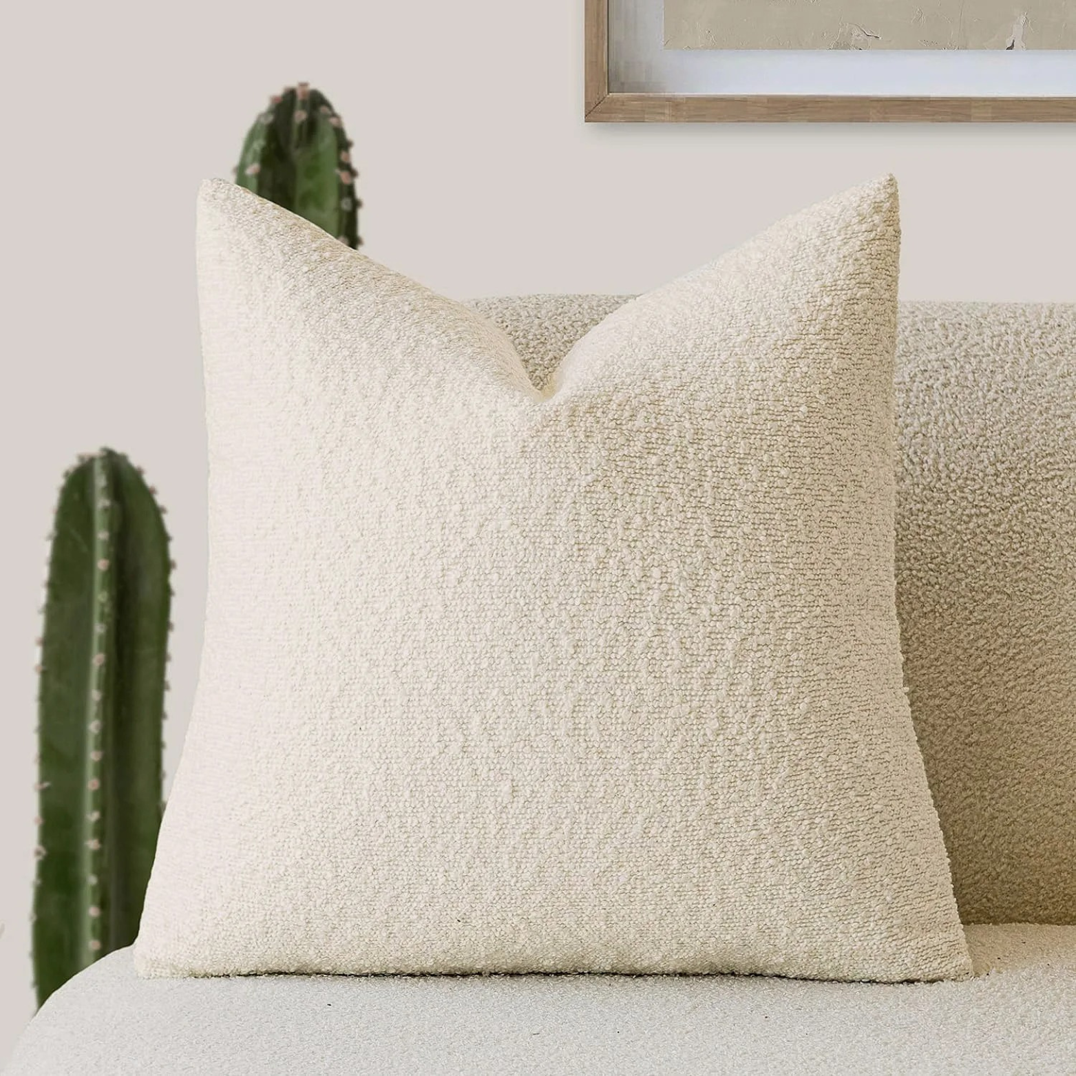Textured Bouclé Cushion Cover for Elegant Home Styling