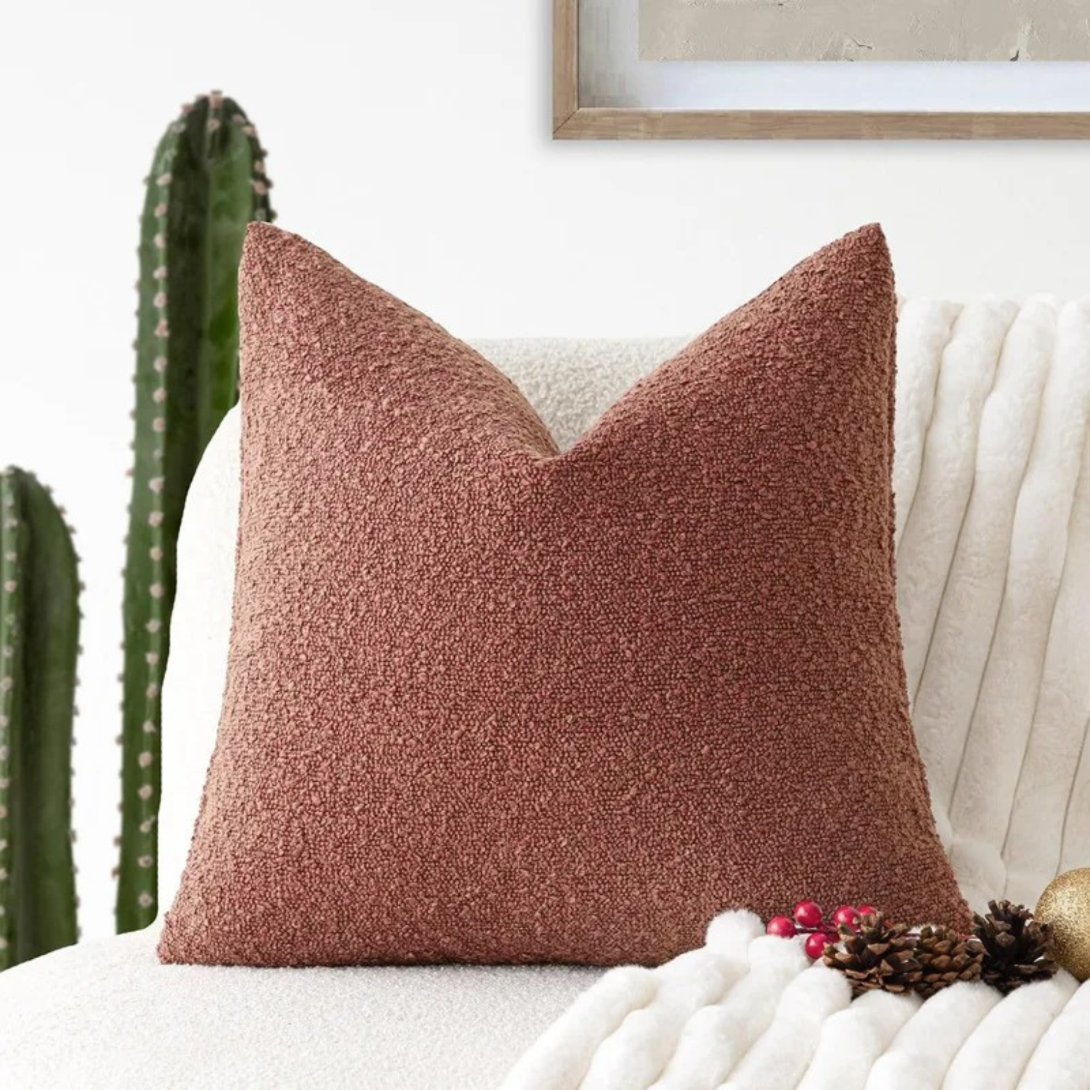 Textured Bouclé Cushion Cover for Elegant Home Styling