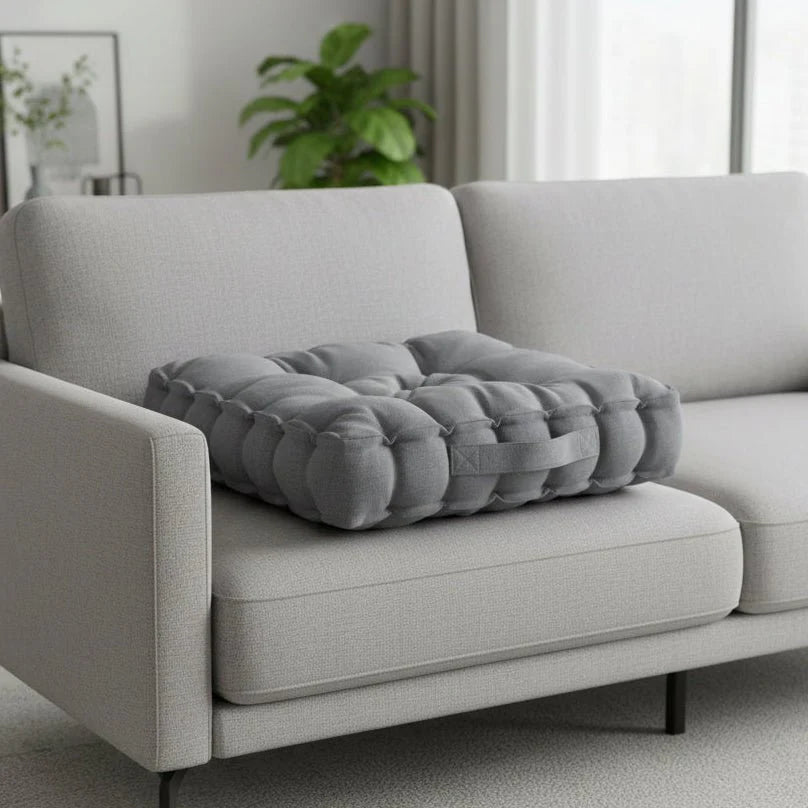 Tufted Square Seat Cushion with Carry Handle
