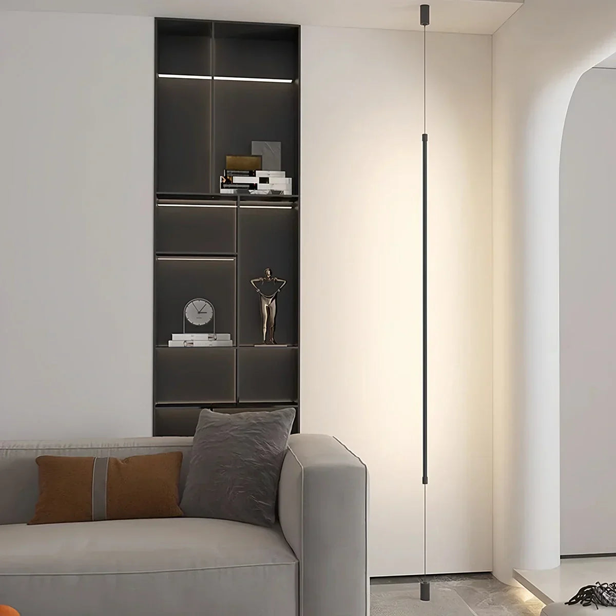 Vertical Line Floor-to-Ceiling LED Lamp