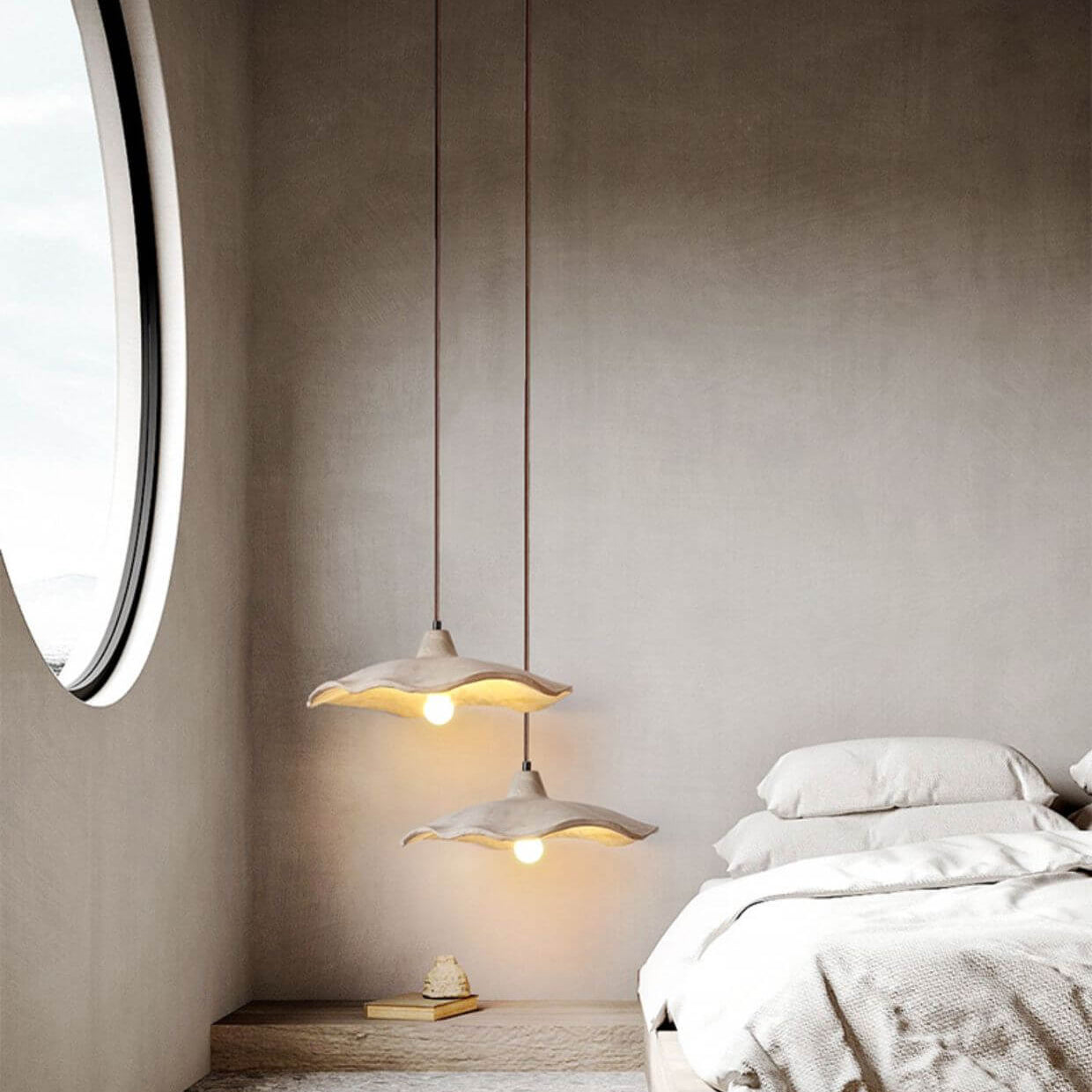 Vintage Wabi-Sabi Flower Pendant Light with Retro Handcrafted Design