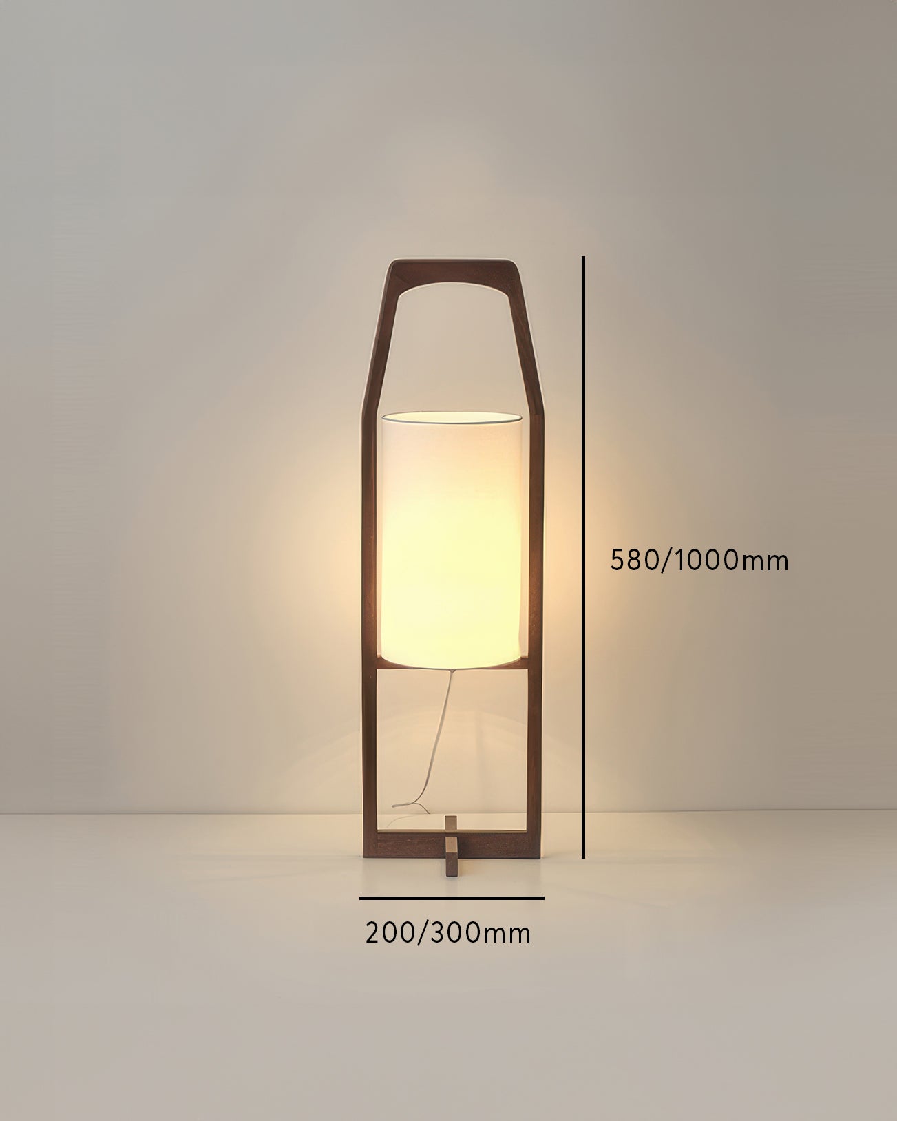 Wood Frame Fabric Floor Lamp