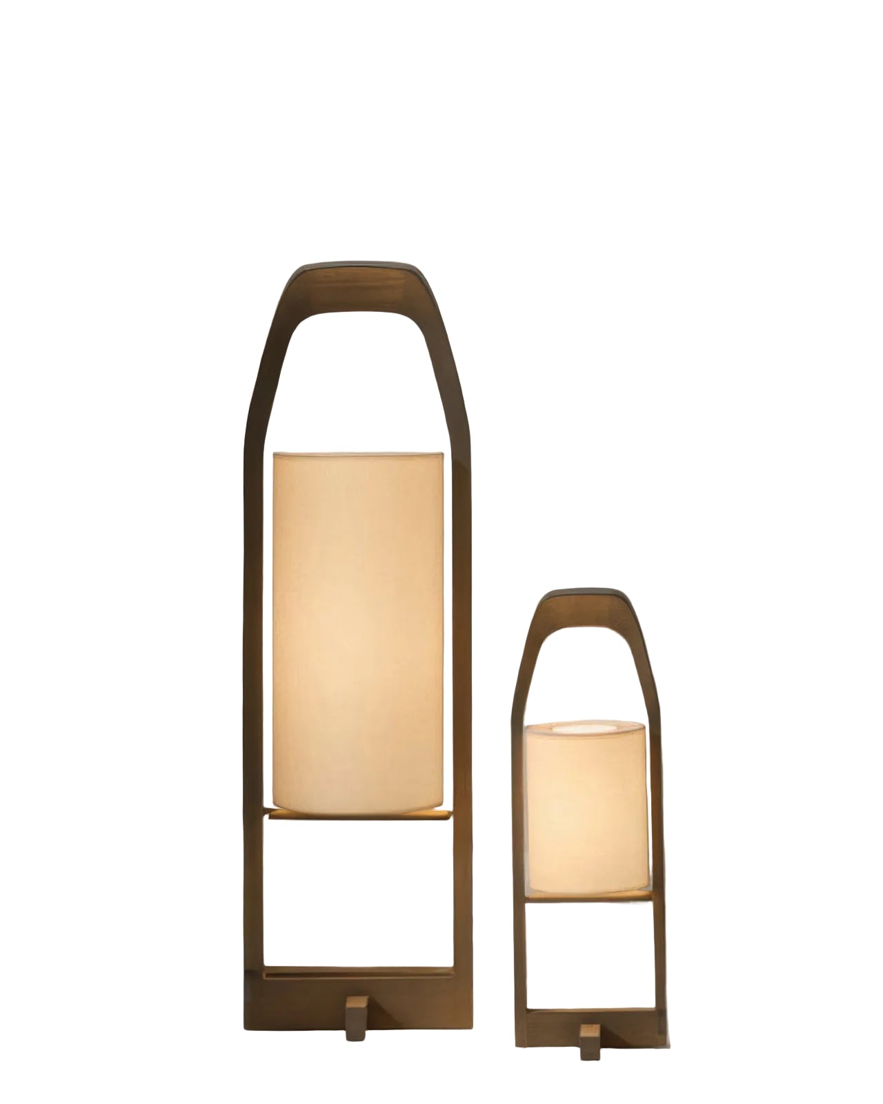 Wood Frame Fabric Floor Lamp